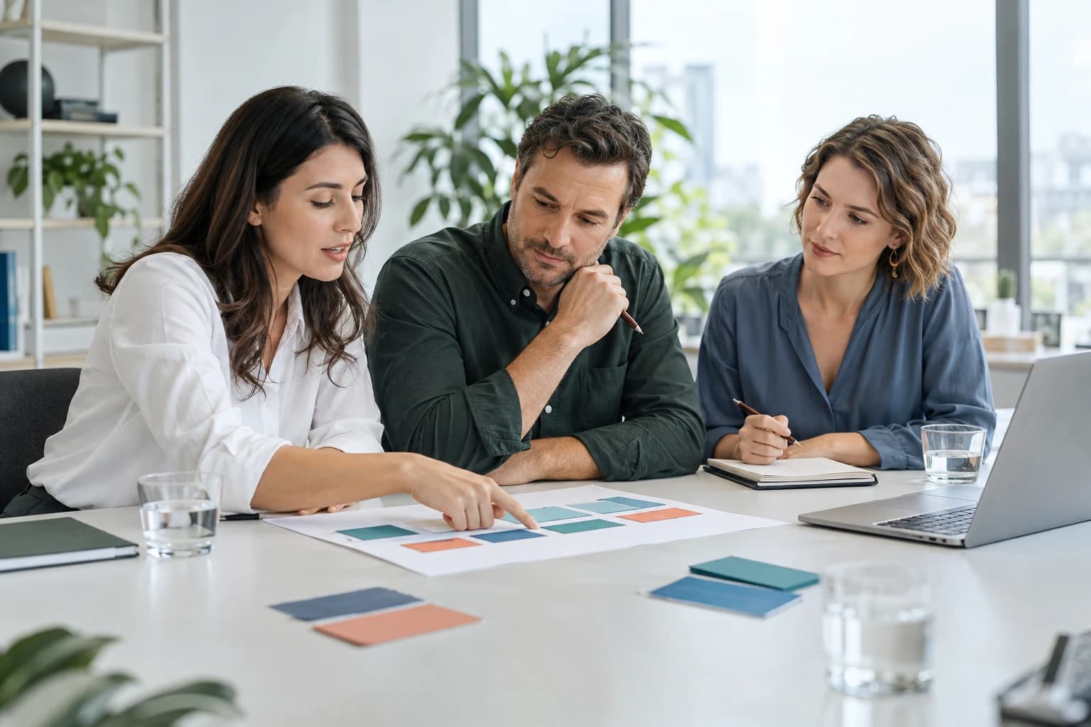 A team planning a corporate training program